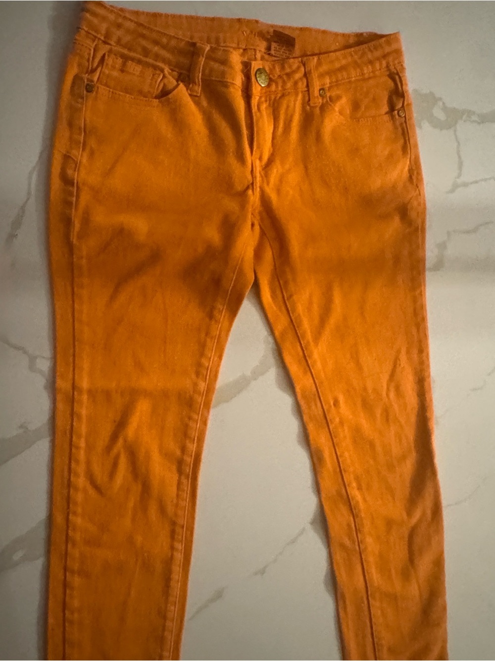 Women's Orange Slim Jeans